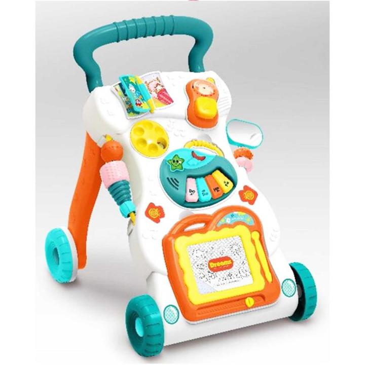 4 In 1 Children Musical Activity Walker Baby Learn Walk Stand Trolley Toys For Girl and Boy