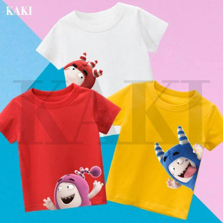 Pack Of 3 - Oddbods Cartoon T-Shirts For Boys Girls Kids