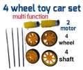Toy car wheel set Diy educational project. 