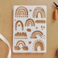 Rainbow Stencil for Bullet Journal and Planner Reusable - Size A5. 