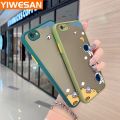 YIWESAN For Iphone 6 Plus Iphone 6s Plus Case Cartoon Cute Space Astronaut Thin Edge Frosted Transparent Hard Cases Shockproof Casing Full Cover Protect Case. 