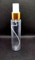 Pack of 2 Empty Plastic Spray Bottle Golden 100 ml Refillable Empty Plastic Bottles with Golden Spray Fine Mist Spray Bottle Cosmetics, Toner, Rose Water Face, Hair, Beauty Products etc Travel Size. 
