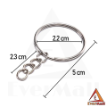 30 Key Rings with Chain and Open Jump Rings for Crafts - Bulk Metal Key Chain Ring Base for DIY Keychain Making. 