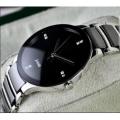 The Formal Black and Silver Men's Chain Watch. 