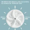 Mini Portable Ultrasonic Turbine Washing Machine Spin Laundry Washer. 