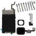 5pcs/set Screen LCD Metal plate with connector home button key Flex Cable and full screws Small Parts for iPhone 6 6 Plus. 