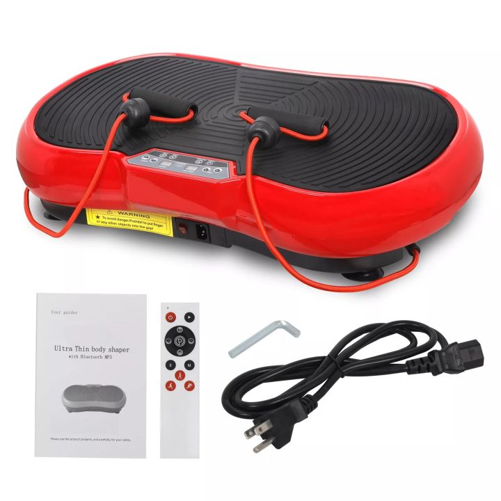 New Electric 3d Vibration Platform Exercise Machine Whole Body Workout Machine Fitness Adjustable Speed Remote Control With Touch Display Whole Body Workout Vibrating Fitness Platform Massager Loop Bands Home Training Equipment for Weight Loss Toning