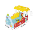 Bestway Fisher Price Inflatable Train Shaped Ball Pit 93537 Inflatable Ball Pit Inflatable Kids Play Centre Plastic Ball Pool With 25 Play Balls For Childrens Play. 