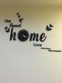 Butterflies and Sweet Home 3D Wooden Wall Clock I Wooden Wall Clock I Wall Clocks I Wall Clock For Bedroom I Wall Clock for Room I Wooden Wall Clock I Wooden Clock I Clocks I Clock. 
