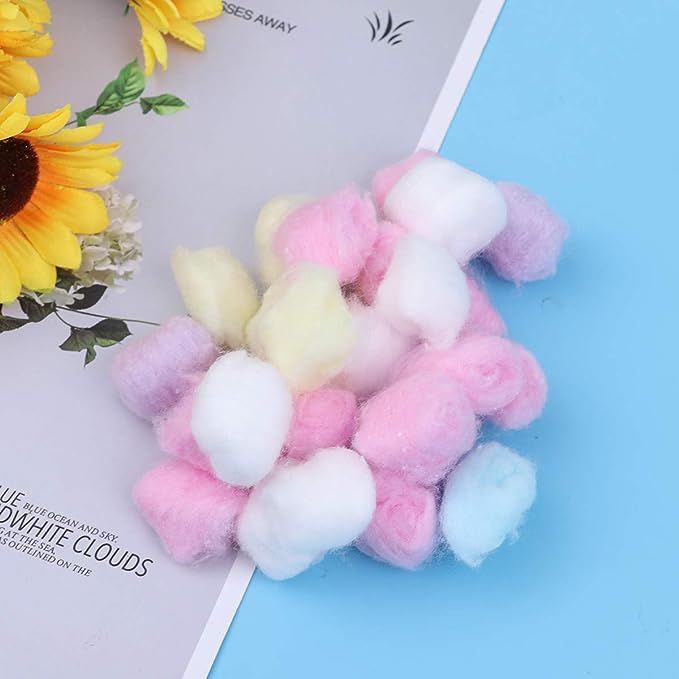 Julystar%20100pcs%20Pure%20Cotton%20Balls%20Extra%20Soft%20100%25%20Pure/Hygienic%20Absorbent%20Cotton%20Colored%20Cotton%20Balls%20Makeup%20Cotton%20Balls%20Degreasing%20Cotton%20Ball%20for%20Face%20Cleansing%20&%20Makeup%20Removal%20Beauty%20Salon%20Home%20Use%20Face%20Cotton%20Ball%20-%20Image%205