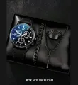 Fully Black Mega Deal Men's Gift Fashion Sport Wedding Watch Deal Men Sport Watches Top Class High Quality Wrist Pack Of 5 Watch Black Color Deal Stainless steel Luxury Italian Cuban Link Bracelet For Men/Boys. 