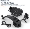 Wireless Car Z Fold 3 Holder,15W Qi Fast Charging Car Holder Mount for Air Vent and Dashboard,Compatible with Samsung Galaxy Z Fold 3/2/1,iPhone 13/12/11 Series (Black-S2). 