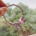 Sanrio Hello Kitty New Bracelets Cartoon KT Bangles Women Accessories Luxury Chains Y2k Girls Fashion Bracelets Girlfriend Gift Left Bank. 