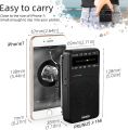 PRUNUS J-166 Portable Radio AM FM, Battery Operated Radio with Tuning Light, Back Clip, Excellent Reception, AM FM Radio Portable, Transistor Radio. 