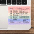 Windows Keyboard Reference Shortcut Cheat Sheet Sticker Water Proof Rainbow MJ. 