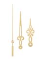 WALL CLOCK HANDS/NEEDLES METALLIC- GOLDEN VINTAGE DESIGN (HANDS ONLY). 