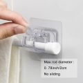 Curtain Rod Bracket No Drilling, Adhesive Curtain Rod Holder Hooks, No Drill Curtain Rod Brackets Hanger Clamp for Home. 