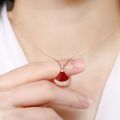 Stainless steel necklace for women Girl skirt stone Pendant Women necless Rose gold chain Adult etiquette gift shell necklace. 