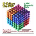 5mm 216 Pieces Magnet Balls (8 Multi Color) Magnetic Bucky balls Gift. 