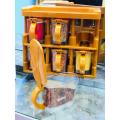 Spice Jars Rack, Masala Jars Box Set ( 6 Pieces )Wall Mountable (random colours). 