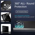 IMBZBK [4+4 Pack] UV for samsung galaxy S23 Ultra Screen Protector Tempered Glass Accessories 4 Pack UV Glass with 4 Pack camera lens Protector samsung S23 Ultra Case Friendly Fingerprint suitable. 