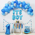 Baby Announcement It's Boy It's Girl Letter Balloons For Baby Boy & Baby Girl Chrome Metallic Foil Reusable Balloon For Welcome Parties Decoration Party Supplies Kids Born Day Baby Shower. 