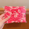 100-Pack Hair Ties Soft Elastic Colorful Ponytail Holders Non-Slip Fabric Hair Scrunchies for Girls Daily Wear Hairstyling Kids School Accessories. 
