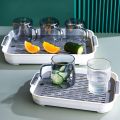 Small Double-Layer Dish Drainer Tray – Compact Resin Kitchen Rack with Drip Tray for Maximum Efficiency. 