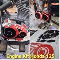 Engine Kit HONDA 125cc 30pcs RED BLACK FUll Wrap Vinyl Decal Wateproof Sticker Tape with Size. 