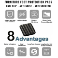 Furniture Pads, Thick Non-Slip Pad Foot Cover Self-Furniture Gripper - Stops Slide - Adhesive Pads – Protectors. 