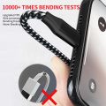 Branded Type C Fast Charging Cable For Android (10 ft.) - For All Type of Type C Phones - Black Color - Length 3 Meter. 