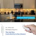 WOBANE Under Cabinet LED Lighting kit,8*50cm LED Strip Lights with Remote Control Dimmer and Adapter,Dimmable for Kitchen Cabinet,Counter,Shelf,TV Back,Showcase,2700K Warm White,1900lm,Timing,8pcs. 
