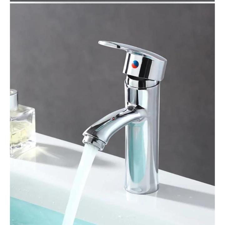 faucet Tap water lever mixer single handle tap bathroom basin sink faucet chrome plated stainless steel with complete accessories