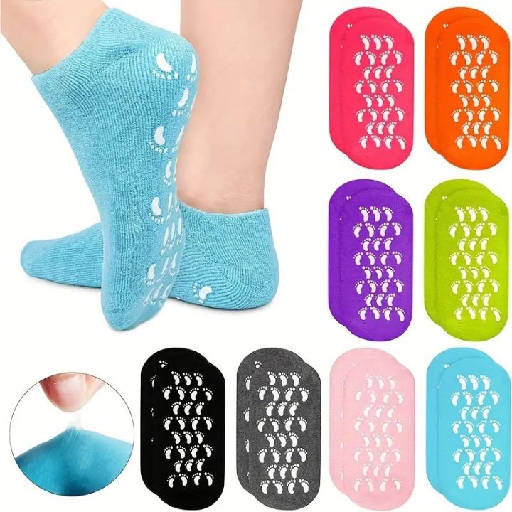 Moisturizing%20Gel%20Socks%20Feet%20Care%20Gel%20Spa%20Socks%20Foot%20Moisturizer%20Silicone%20Socks%20Non%20Slip%20Heel%20Socks%20for%20Dry%20Cracked%20Feet%20Overnight%20Lotion%20Socks%20for%20Women%20Men%20Softening%20Feet%20Rough%20Skin%20-%20Image%202