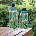 Cille 1000ml / 1500ml Think Natural Water Bottle With Straw, 1.5 Liter Drinking Water Bottle With Mouth For Girls And Boys, Portable Water Bottle For School, Outdoor Sports, BPA Free Grade Plastic Leak Proof Travel Water Bottles. 