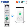 TOMZN TOB9-VAP 63A WiFi Smart Circuit Breaker Over Voltage Under Voltage Over power Protection Power Metering Wireless Electricity monitoring Timer Relay MCB Remote Control Switch. 