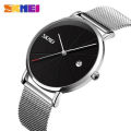 SKMEI New Fashion Men Watches Luxury Quartz Watch Casual Slim Mesh Steel Waterproof Sport Watch Clock 9183. 