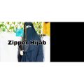 Zipper Hijab with Naqab Ready to wear. 