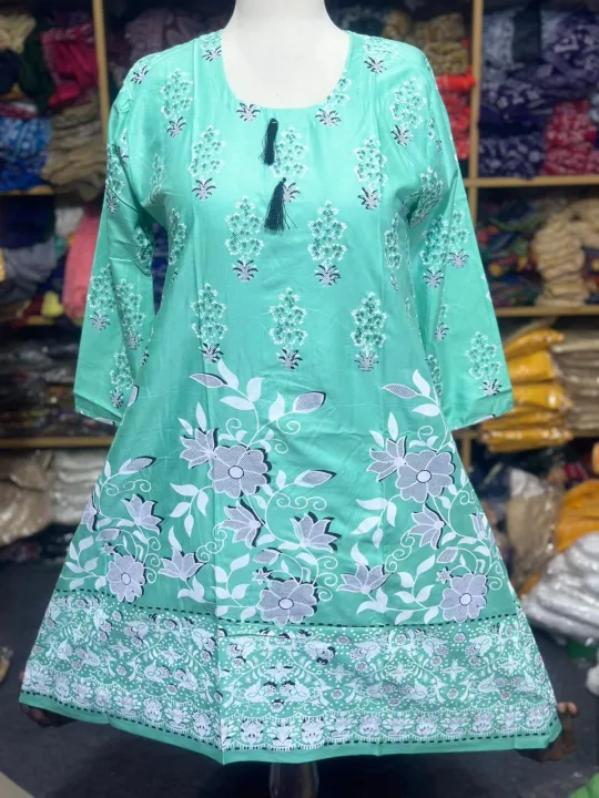 Block%20Printed%20Stitched%20Lenin%20Shirt%20girls%20And%20%20women%20Shirt%20casual%20-%20Image%203