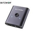BlitzWolf BW-HDC2 Bi-Directional 4K Splitter TV Switcher 1X2 Port Dividers PC Liquid Crystal Display Video Distributor. 