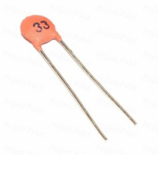 20pcs 33pF CAPACITOR CERAMIC DISC 50V 10% RADIAL LEAD