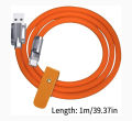 Universal 120W Liquid Silicon Fast Charging Data Cable, Micro USB/Type C, 6mm, For Samsung, Redmi, Oppo, Realme, OnePlus. 