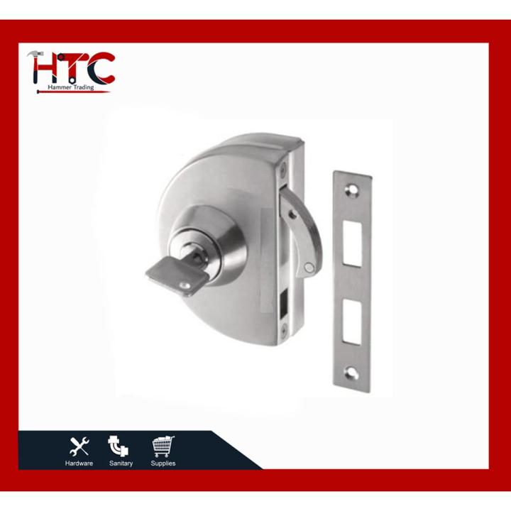 Glass Door Lock D Lock Glass Swing Push Sliding Door Lock with Keys Single