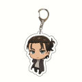 Anime Levi Ackerman Eren Jaeger Keychain Cosplay Pendant Key Chain Key Ring Men Women  Gifts. 