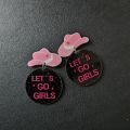 Western Cowgirl Hat Dolly Howdy Boots Cowboy Let's Go Girls Statement Nashville Country Music Disco Earrings. 