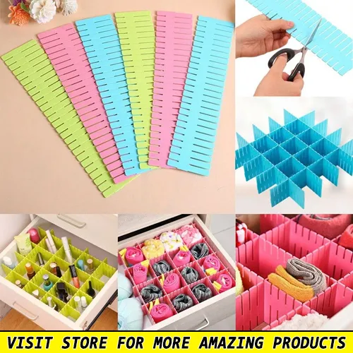 4pcs%20-%20Drawer%20organizing%20board%20storage%20box%20home%20decor%20wardrobe%20short%20box%20clothes%20dividers%20plastic%20box%20for%20storage%20adjustable%20Drawer%20Organizer%20Board%20Storage%20Boxes%20-%20Image%202