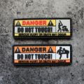 3D PVC Military Patch DO NOT TOUCH WARNING Outdoor Tactical Morale Badge Hook and Loop Patch on Backpack Sticker Applique. 