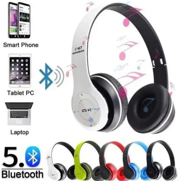 ORANGLES IMPORTED P47 Wireless Headphones Bluetooth Stereo Head phones Foldable Headset with Mic Wireless Built-in Mic compaible for all Android Devices and PC - detailed closeup view - illustrating benefits - Image 3 of 3 | created for all | Shop IMPORTED P47 Wireless Headphones Bluetooth Stereo Head phones Foldable Headset with Mic Wireless Built-in Mic compaible for all Android Devices and PC North Carolina | Free Shipping ORANGLES