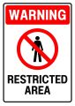 Warning Restricted Area, No Entry sign stickers, Warning Stickers A4 Size Ready to use. 