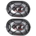 Pack of 2 Seavey Audio SA-B4X69 - 4 Way Car Speakers – Black. 